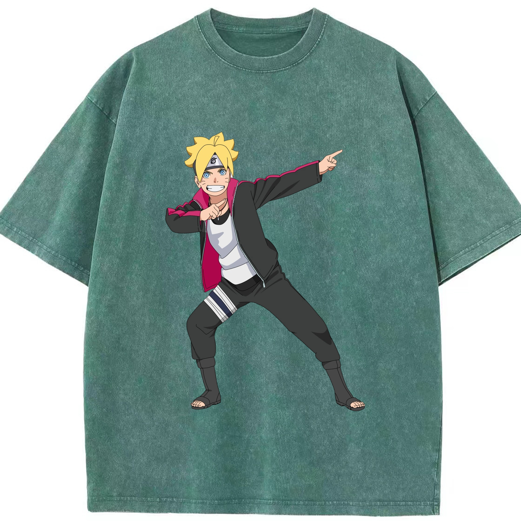 （画像用） NARUTO -ナルト- うずまき ボルト Uzumaki Boruto 綿100% ヴィンテージ風 半袖Tシャツ（フロントプリント）